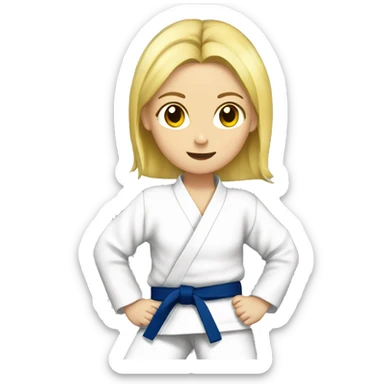 judoka-girl-blond luchando con otra judoka sticker