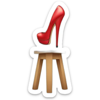 high heels standing on head sticker