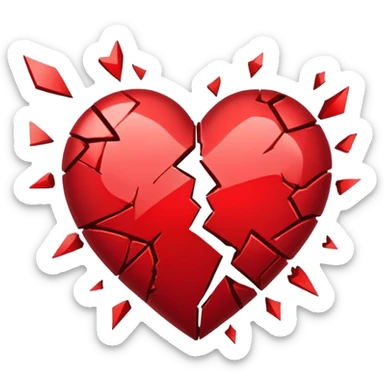 Coração partido  sticker
