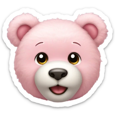 Light pink teddy bear sticker
