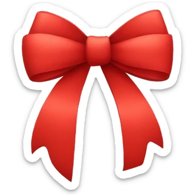 Red bow sticker