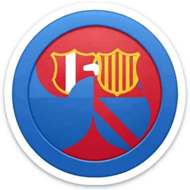 Fcb logo minimal dual tone sticker