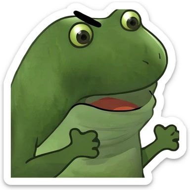 arms crossed holding neck screaming sticker