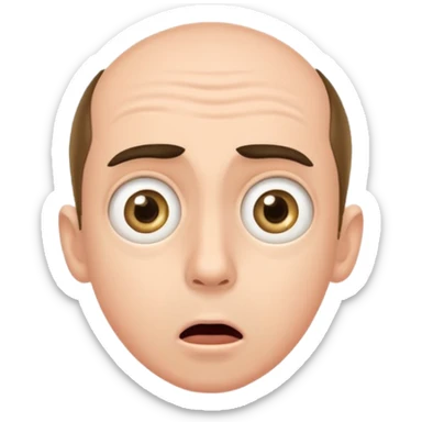 astonished man sticker