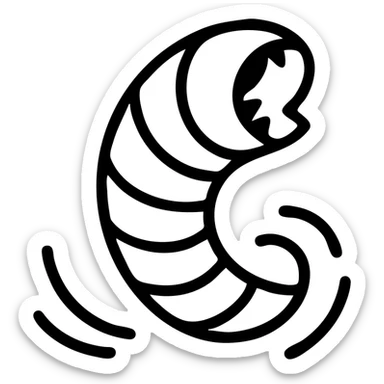 minimalist spiral sandworm, Dune-inspired, sandy brown with deep shadows, open mouth, swirling desert dust, sharp and dramatic contrast sticker