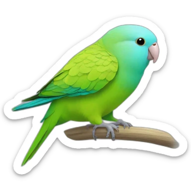 yellow green turquoise parrotlet sticker