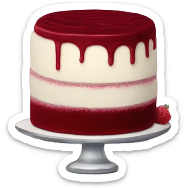 Aesthetic Dark red velvet cake sticker