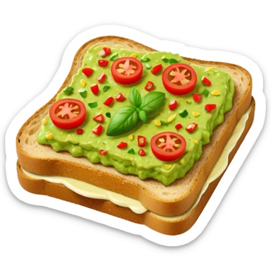 guacamole toast NO tomatoes  sticker