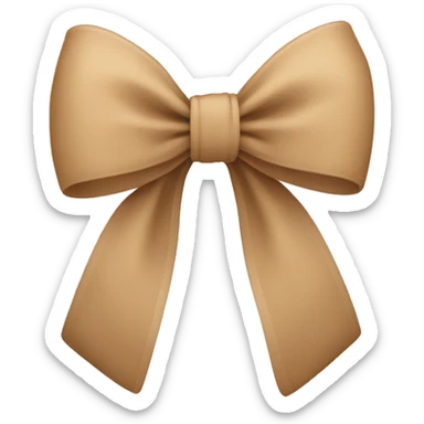 Light tan bow sticker