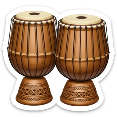 Indian tabla two small sticker