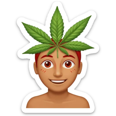 Feuille de cannabis defoncé sticker