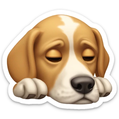 Hungover dog sticker