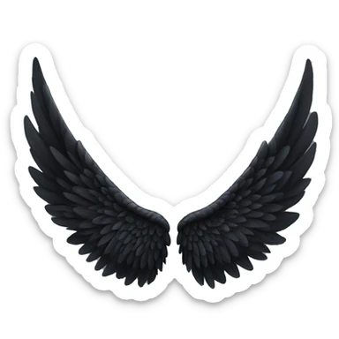 Black angel wing  sticker