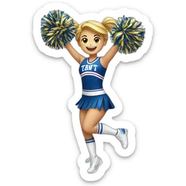 cheerleader cheering sticker