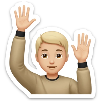 The emoji is as follows: head down while shaking it left and right moderately, right hand up near the head in this emoji position ☝️ while shaking forward and backwards moderately and gives the vibe of "nah we gotta go" or "nah fk this shi we out" sticker