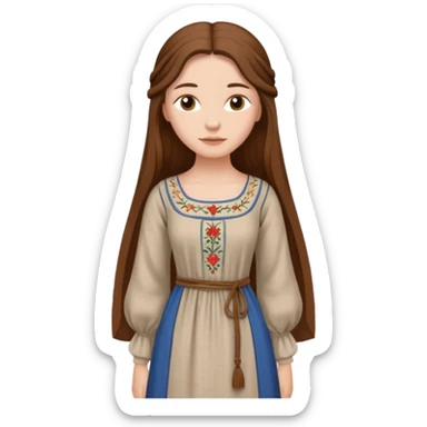 medieval woman  sticker