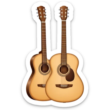Make a acoustic guitar  sticker
