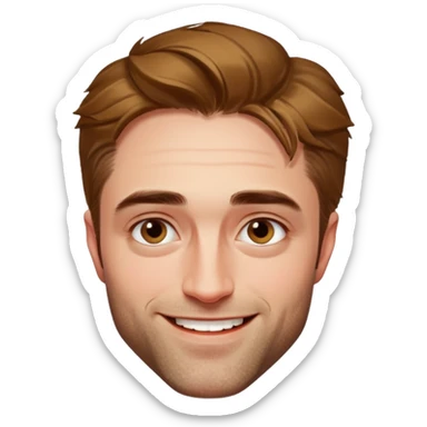 Robert Pattinson smile wamrly sticker