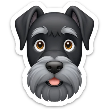Giant schnauzer with cropped ears sticker