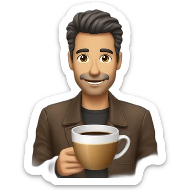 Donne-moi un homme qui boit son café un Sigma sticker