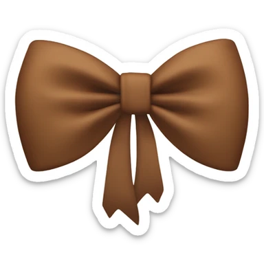 Warm brown bow  sticker