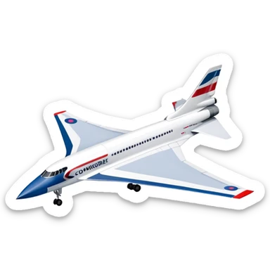 Concorde - British Airways (Model Year: 2020) (Iconic colour: White with blue and red) sticker