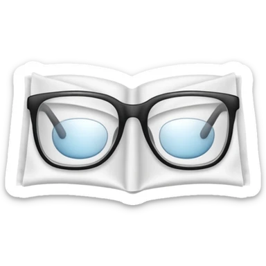 glasses wipe tissue sticker