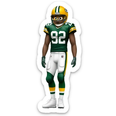 Green Bay packers football player sticker