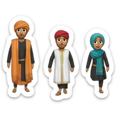 Marrocan with clothes palestin sticker