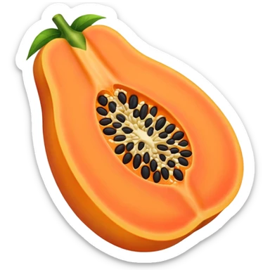 Papaya emoji sticker