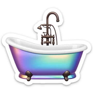 Iridescent bathtub sticker