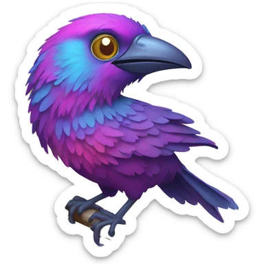 psychedelic bird  sticker