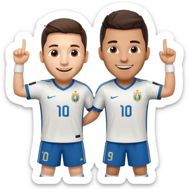 Messi  con Ronaldo che fanno il 67  sticker