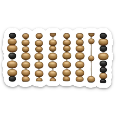 an-abacus-with black and light brown beads sticker