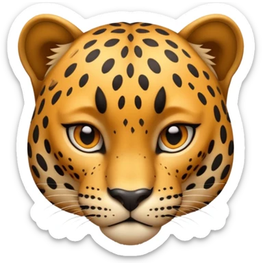 Hot leopard sticker