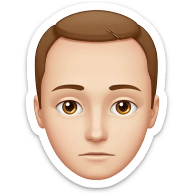 forhead with "Here" text on it sticker