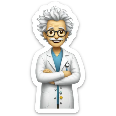 mad scientist experiment sticker