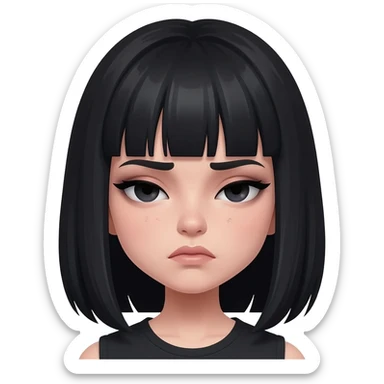 Scene emo girl sticker