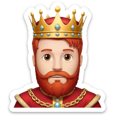 bearded  king  red outfit red hair sticker