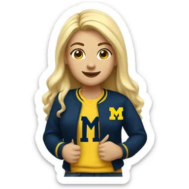 Cute blonde University of Michigan  sticker