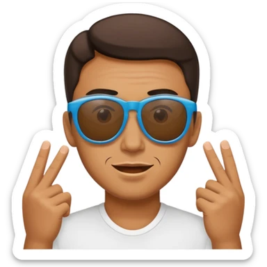 Dude with sunglasses saying aw heck nah sticker