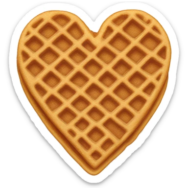 Beige heart waffle sticker