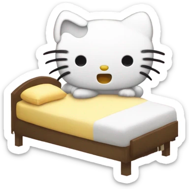 Hello Kitty Honig to sleep scared  sticker