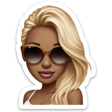 Photo of Victoria secret model posing with sunglasses  sticker