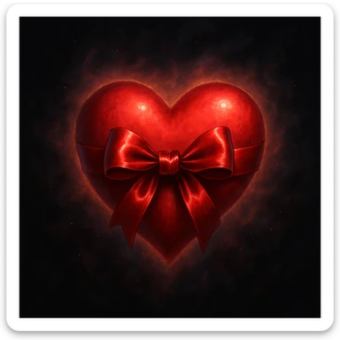 heart with a bowMystify sticker