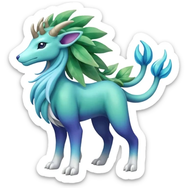 Suicune-Aurorus-Meganium-fusion (full body) sticker