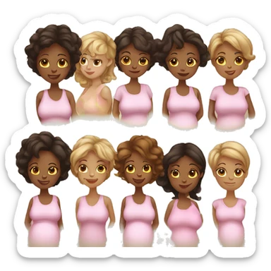 group of pregnant ladies sticker