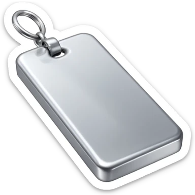 silver bar, silver tag sticker