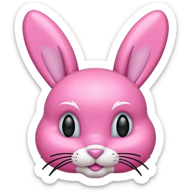 Y2K Playboy bunny head logo sticker