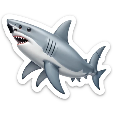 tiburón con zapatos sticker
